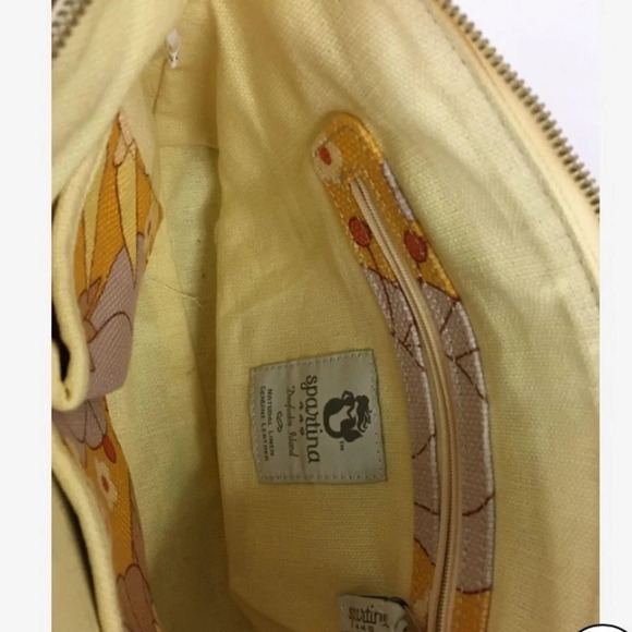 SPARTINA 449 Shoulder Bag Purse Gorgeous Multicolored in Golds, Browns & Yellow - Picture 3 of 6